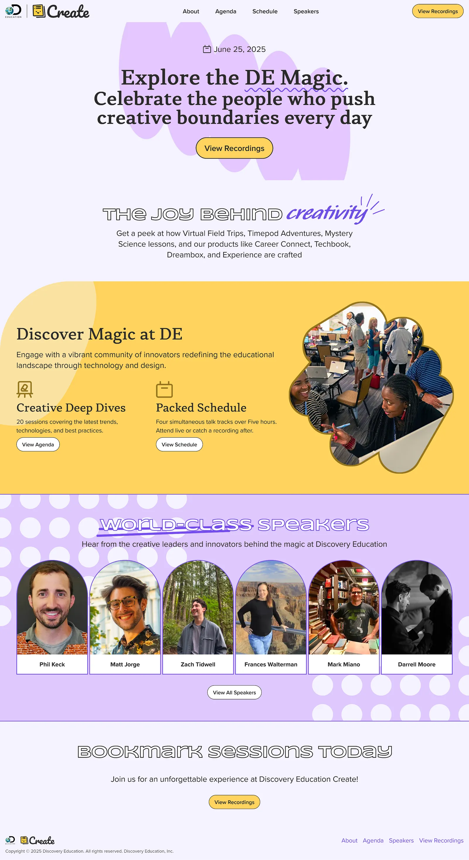 DE Create homepage screenshot