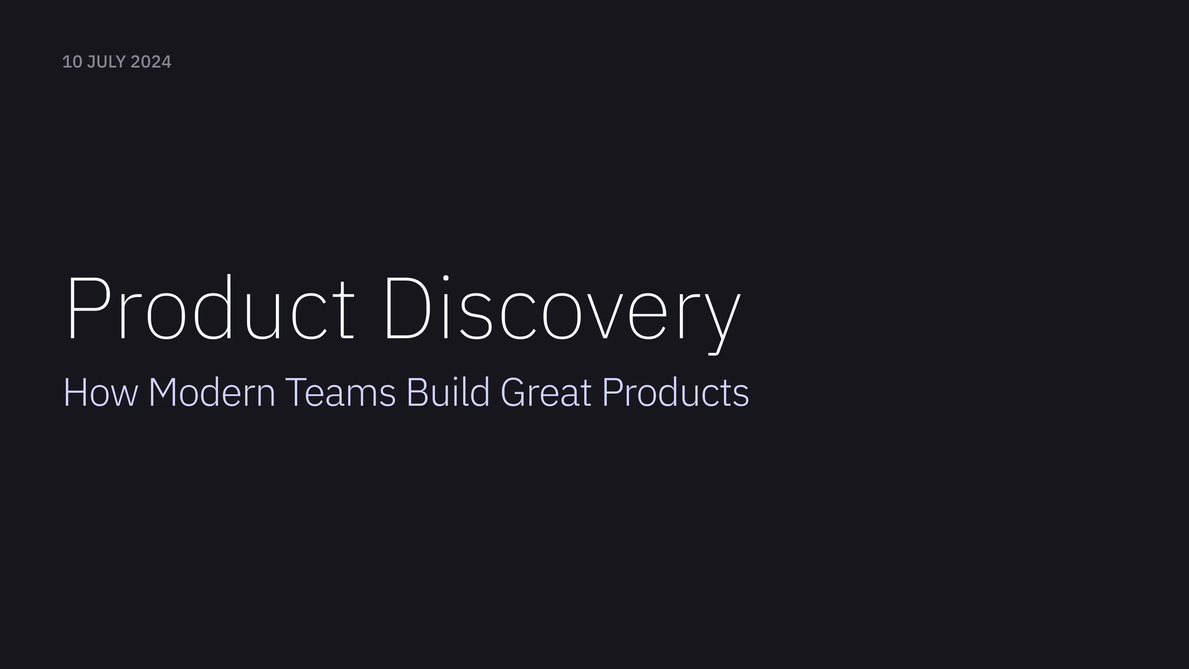 Product Discovery